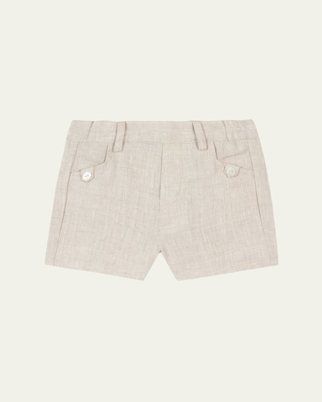 Boy's Solid Linen Shorts, Size 6M-